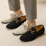 Mens Solid-Colored Glossy Casual Leather Dress Shoes For The Office