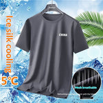 Summer Ice-silk Short-sleeve T-shirt For Men