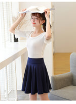 45 Cm To Knee-length Plus-size High-waisted Skirt