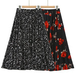 Elastic High-waisted Midi Skirt For Women