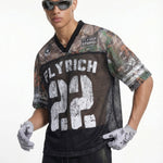 SpringSummer American-style Street-Chic Hollowed-Out Breathable T-Shirt