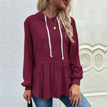 Designer-style Pullover Hoodie In Solid Color