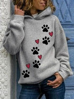 Ink-splatter Floral-print Hooded Sweatshirt Womens New Autumn Casual Cartoon Skull Hoodie