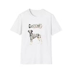 Mens Comfortable Versatile Dalmatian-Print Niche-Style T-Shirt