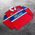 Mens American-Style Retro Embroidered Long-Sleeve T-Shirt