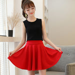 45 Cm To Knee-length Plus-size High-waisted Skirt