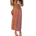 Womens Solid-Color Velvet Sequin Slit Skirt