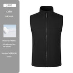 AutumnWinter Patchwork Softshell Jacket With Stand Collar Vest