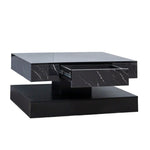 6.93IN High LED Coffee Table,Modern Coffee Table For Living Room,Living Room Tables,Large Living Room Furniture,LED Lights
