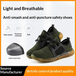 Flyknit Labor Protection Shoes Are Breathable And Lightweight Work Shoes