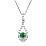 S925 Sterling Silver Teardrop Necklace, 1ct D-VVS1 Moissanite & Lab-Grown Gems, Platinum Plated 2.7g Women's Jewelry With GRA Certificate Gift Box