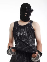 Post-apocalyptic Punk Tie-dye Matte-painted Vest