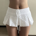 Lace Casual White Mini Skirt For Women