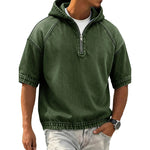 Sports Hoodie With A Half-zip And Hood