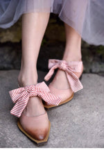 Womens Bow-tie Covered-heel Sandals
