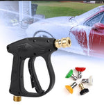 Short Wand High Pressure Car Wash Gun Heavy-Duty Brass Connector Power Washer