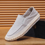 Mens Casual Loafers Traditional Beijing-style Breathable Canvas Shoes
