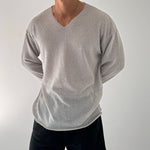 European And American Men's Lightweight Breathable Long-Sleeve Knit