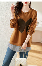 Fake Two Chinese Cotton Sweater Girls