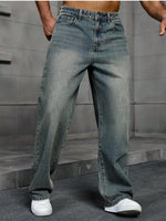 Unlined Loose Straight Pants
