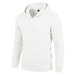 Herringbone Jacquard Textured Casual Mens Hoodie