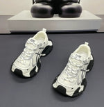 Men's 2026 New Mesh Ultra-light Round Toe Vintage Distressed Lightweight Sports Casual Shoes, Internet-famous Dad Shoes For Men