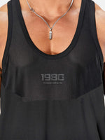 Mens Printed Breathable Loose-Fit Sports Training Vest