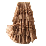 Fashionable Mesh Irregular Skirt Womens Style