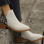 Low-heeled Boots With Side Zipper