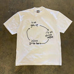 American Retro Abstract Style Timeline Print Short Sleeve