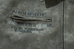 Men's Cross Print Loose Leather Jacket