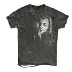 Distressed Washed Short-sleeve Ripped T-shirt For Men