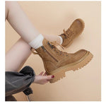 Women's Retro Height-Enhancing Mid-Calf Martin Boots