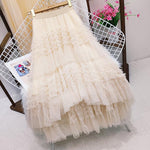 Fashionable Mesh Irregular Skirt Womens Style