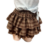 Womens Ruffle Hem Anti-Exposure Skirt For Short Statures
