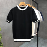 Mens Trendy Short-sleeve Or Half-sleeve Base Sweater
