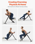 AB Workout Machine, Ab Workout Equipment At Home Gym, Core & Abdominal Trainers For Women, 440 Lbs Weight Capacity Strength Training Ab Cruncher, Foldable Adjustable Fitness Exerciser