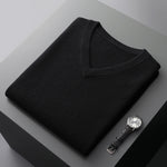 Loose-fit V-neck Sleeveless Sweater Knitted Wool Sweater