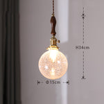 Japanese Round Retro Bedroom Bedside Chandelier