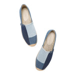 Harajuku-style Womens Loafers Denim Flat Canvas Shoes