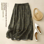 Summer New Arrival Elegant Cotton-linen Lined Dress