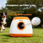 Automatic Dog Ball Launcher with 26-80 FT Distance, Automatic Ball Launcher for Medium and Large Dogs, Orange