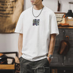 American-style Vintage Mens Short-sleeve T-shirt