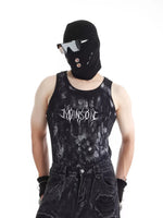 Post-apocalyptic Punk Tie-dye Matte-painted Vest