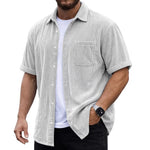 Mens Corduroy Short-Sleeve Shirt