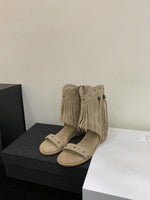Designer-Style Tassel-Studded Roman Sandals For Women