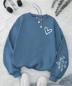 Round-neck Casual Sweatshirt Womens Trendy Round-neck Style