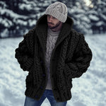 Cardigan Retro Laid-back, Hooded Knitted Cape Outerwear