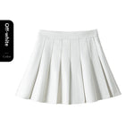 Slimming Pleated Leather Midi Skirt For Work