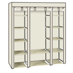Non-woven Wardrobe 5 Layers 12 Compartments 150x45x175-beige